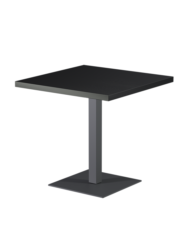 Tisch ALFA S Grau mit Furnierte-Platten
