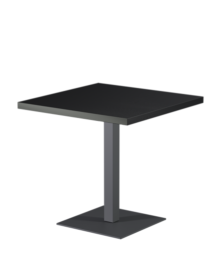 Tisch ALFA S Grau mit Furnierte-Platten