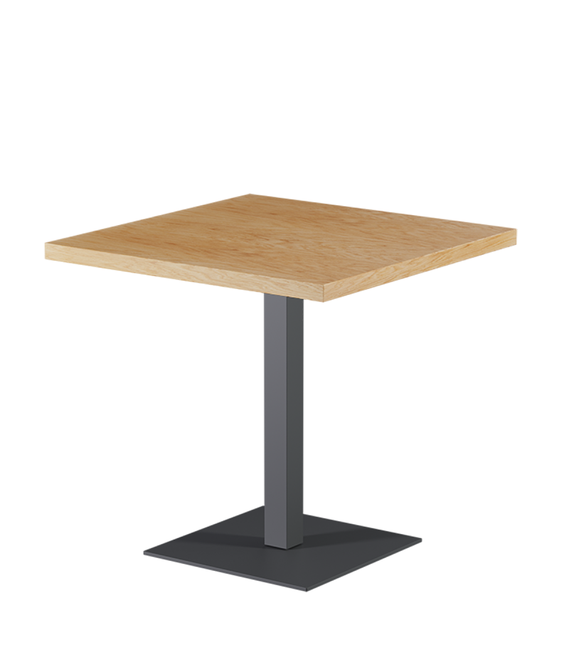 Tisch ALFA S Grau mit Furnierte-Platten