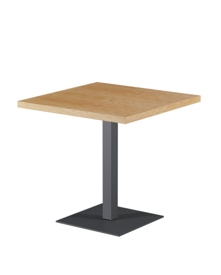 Tisch ALFA S Grau mit Furnierte-Platten