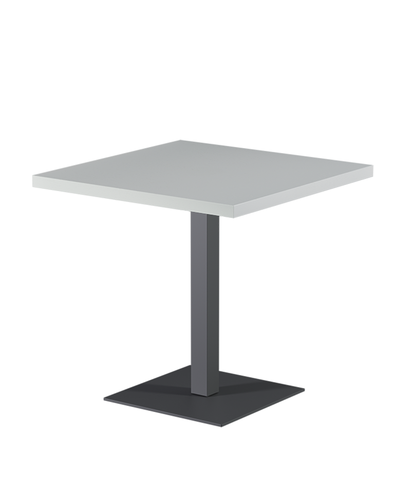 Tisch ALFA S Grau mit Furnierte-Platten