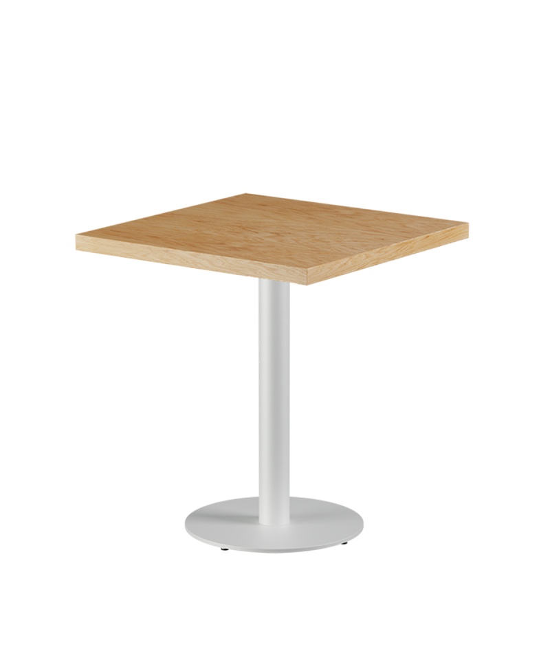 Tisch ALFA R Weiß mit Furnierte-Platten