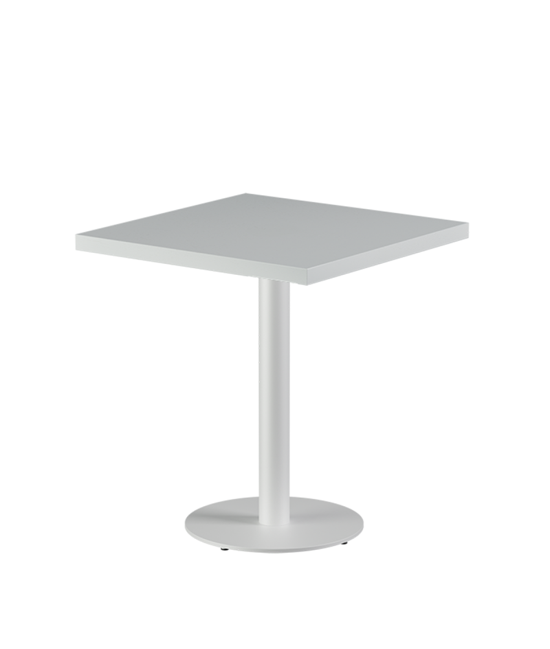Tisch ALFA R Weiß mit Furnierte-Platten