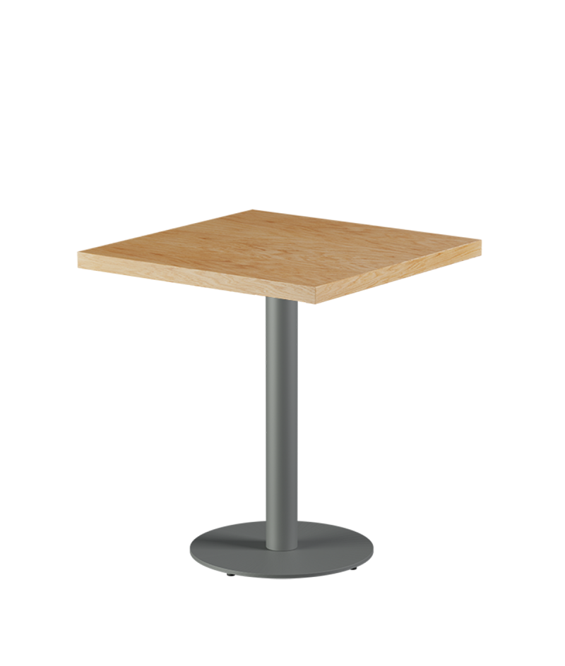 Tisch ALFA R Grau mit Furnierte-Platten