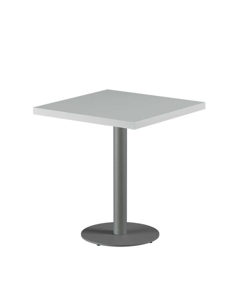 Tisch ALFA R Grau mit Furnierte-Platten