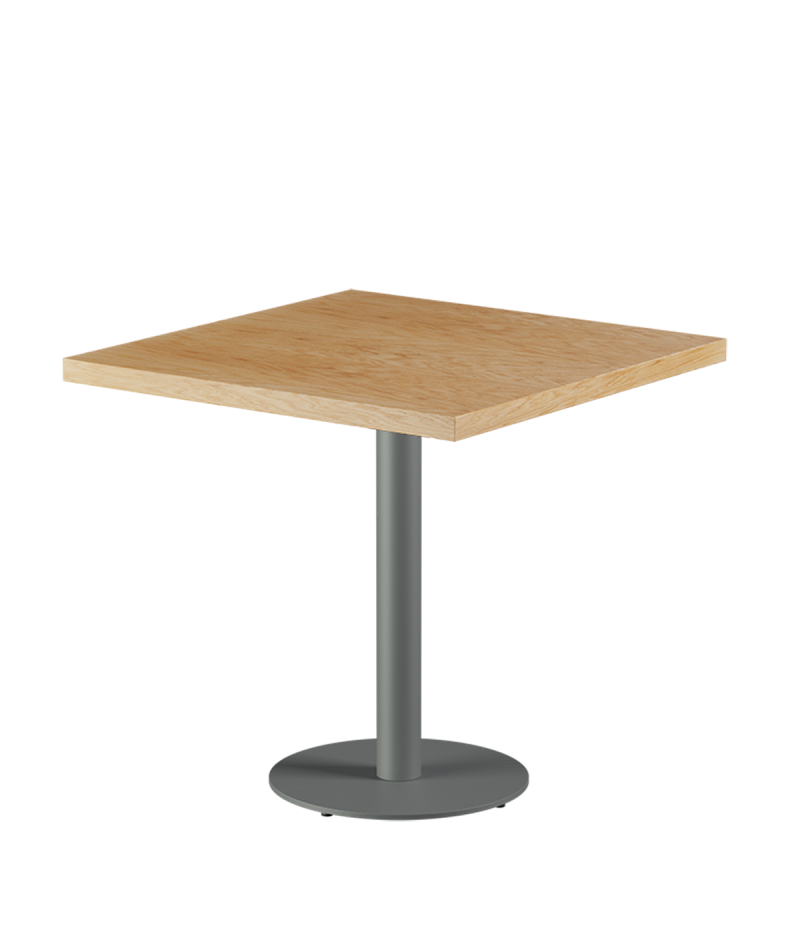 Tisch ALFA R Grau mit Furnierte-Platten