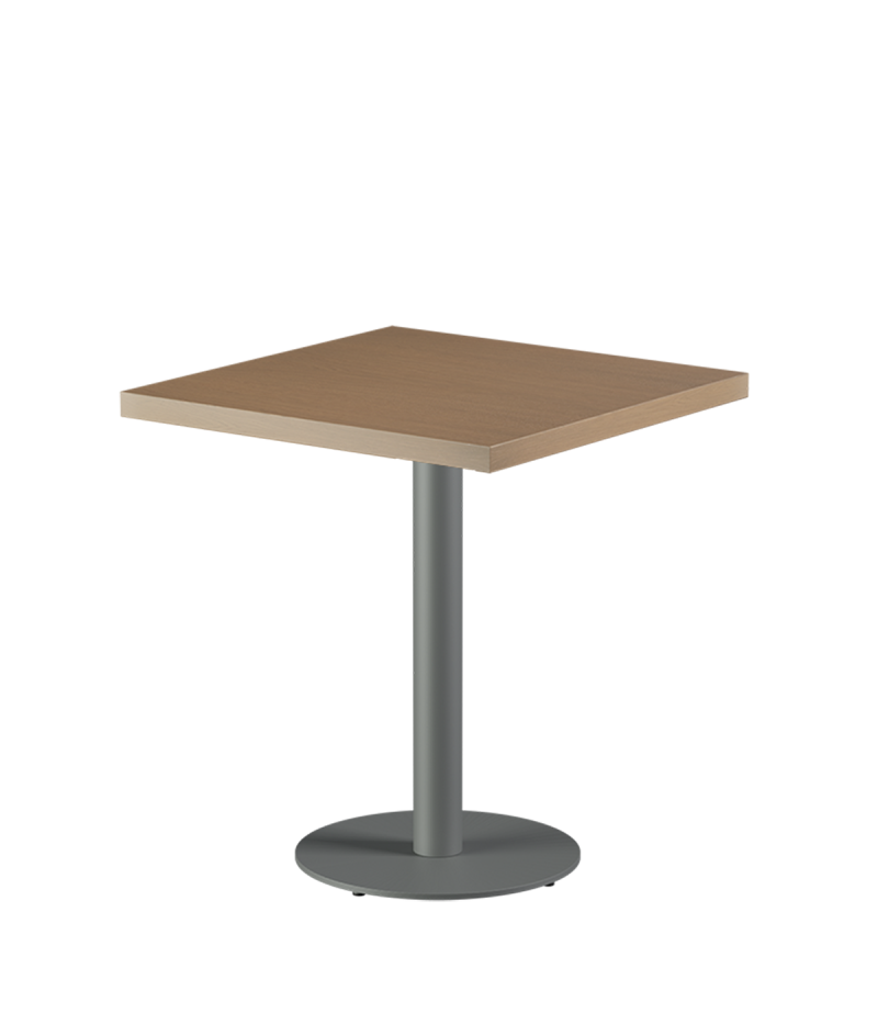 Tisch ALFA R Grau mit Furnierte-Platten