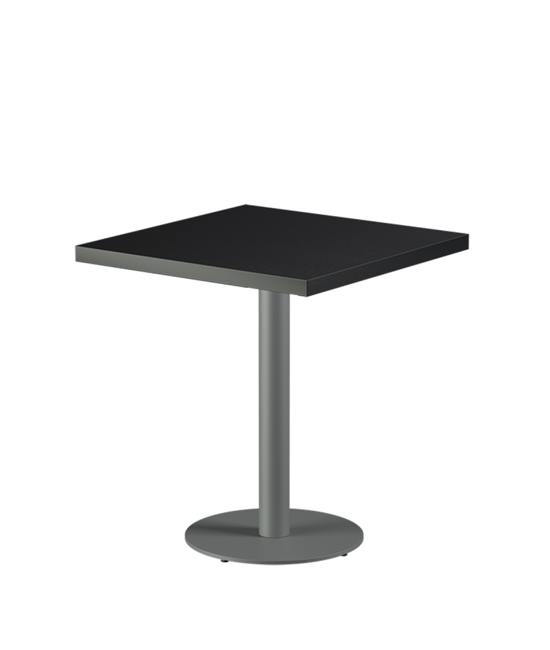 Tisch ALFA R Grau mit Furnierte-Platten