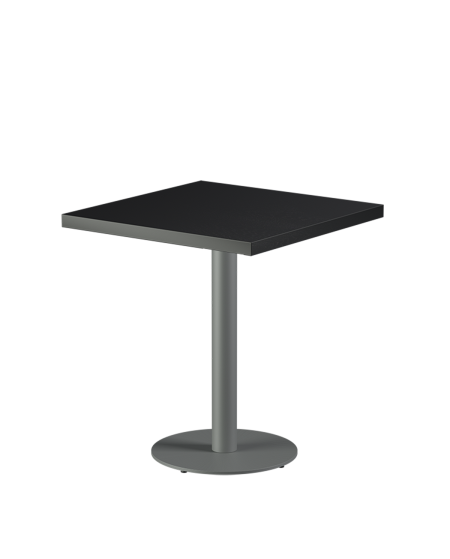 Tisch ALFA R Grau mit Furnierte-Platten
