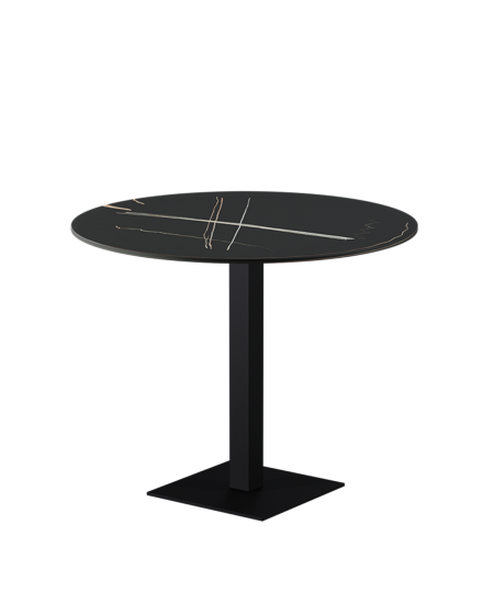 Tisch ALFA S Schwarz mit Sintersteinplatte