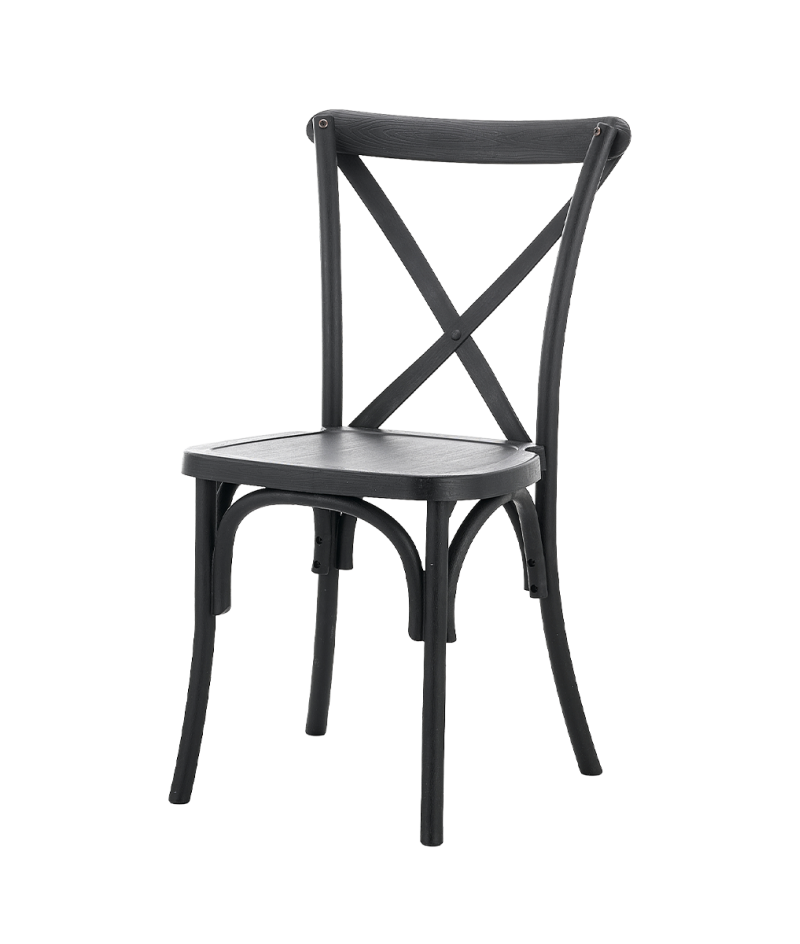 Stuhl CROSS-BACK WOOD Schwarz