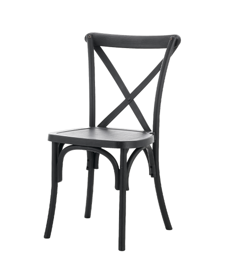 Stuhl CROSS-BACK WOOD Schwarz