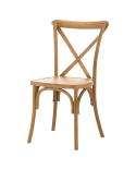 Stuhl CROSS-BACK WOOD Hell Rustikal