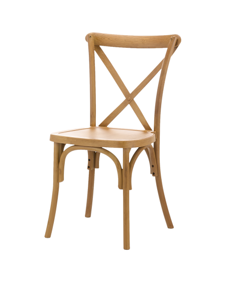 Stuhl CROSS-BACK WOOD Hell Rustikal