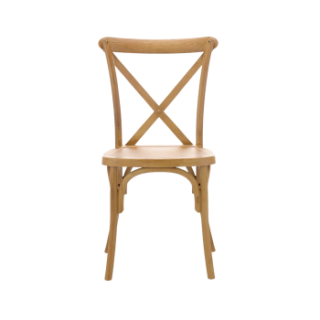Stuhl CROSS-BACK WOOD Hell Rustikal