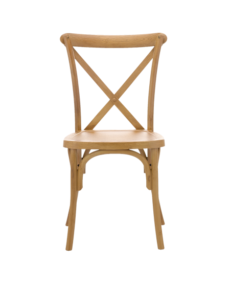 Stuhl CROSS-BACK WOOD Hell Rustikal