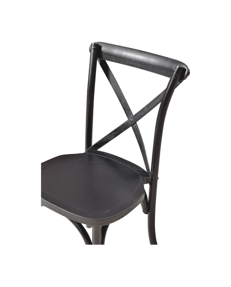 Stuhl CROSS-BACK WOOD Schwarz