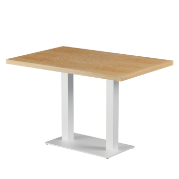 Tisch ALFA DUO Weiß mit Furnierte-Platten