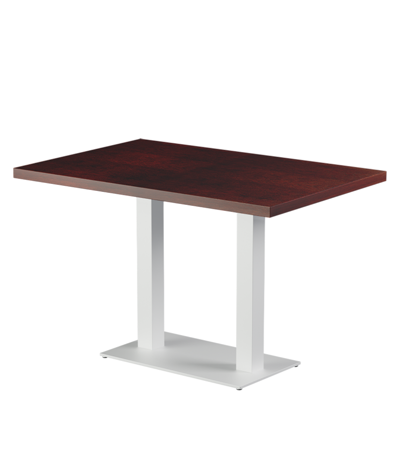 Tisch ALFA DUO Weiß mit Furnierte-Platten