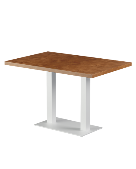Tisch ALFA DUO Weiß mit Furnierte-Platten