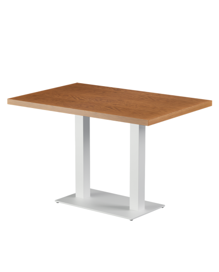 Tisch ALFA DUO Weiß mit Furnierte-Platten