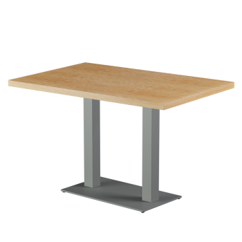 Tisch ALFA DUO Grau mit Furnierte-Platten