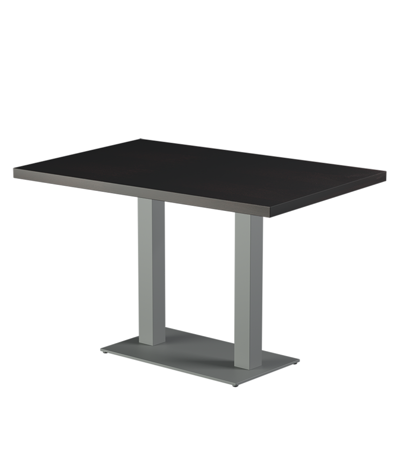 Tisch ALFA DUO Grau mit Furnierte-Platten