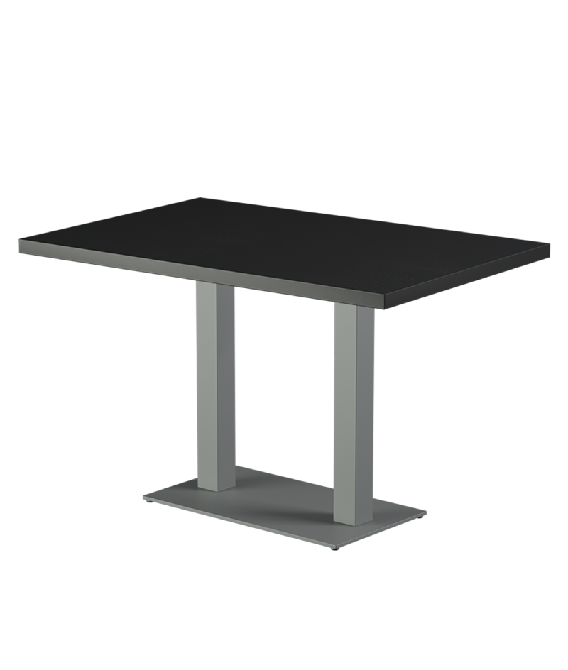 Tisch ALFA DUO Grau mit Furnierte-Platten