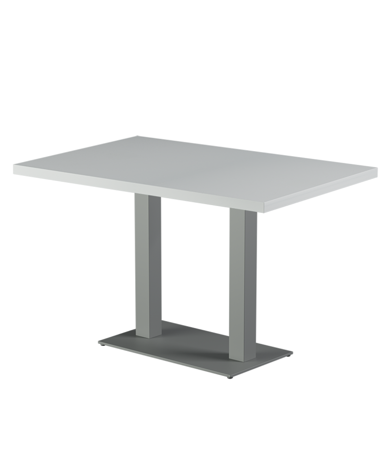 Tisch ALFA DUO Grau mit Furnierte-Platten