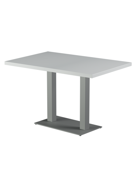 Tisch ALFA DUO Grau mit Furnierte-Platten