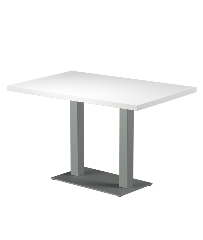Tisch ALFA DUO Grau mit Furnierte-Platten