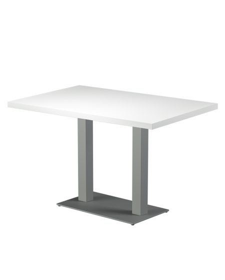 Tisch ALFA DUO Grau mit Furnierte-Platten