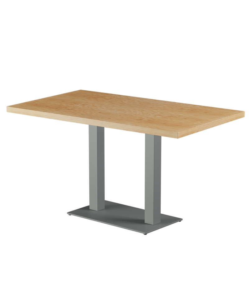 Tisch ALFA DUO Grau mit Furnierte-Platten