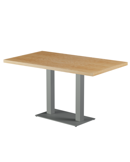 Tisch ALFA DUO Grau mit Furnierte-Platten