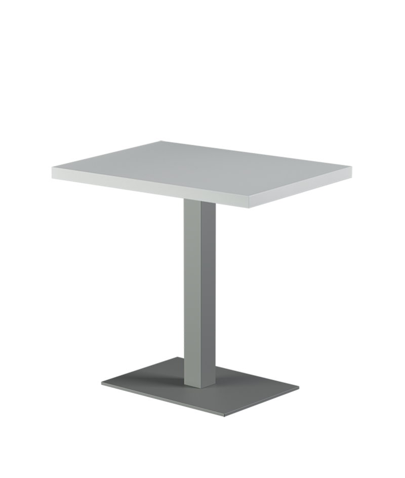 Tisch ALFA 40x55 Grau mit Furnierte-Platten