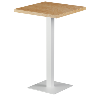 Tisch ALFA BAR Weiß mit Furnierte-Platten