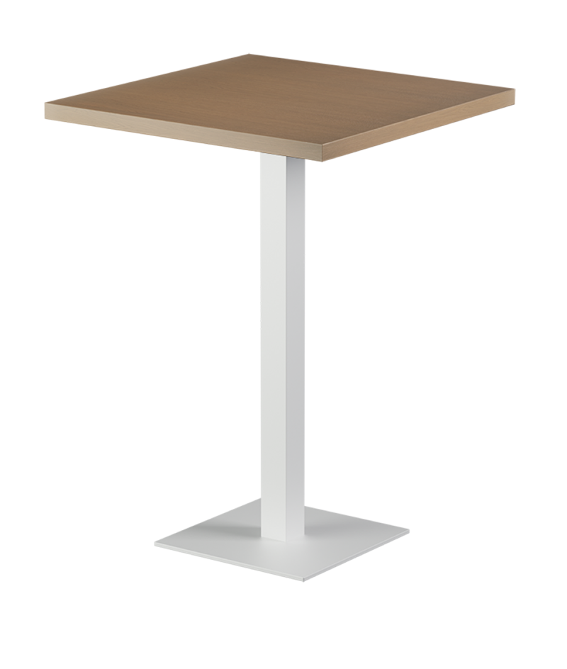 Tisch ALFA BAR Weiß mit Furnierte-Platten