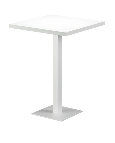 Tisch ALFA BAR Weiß mit Furnierte-Platten
