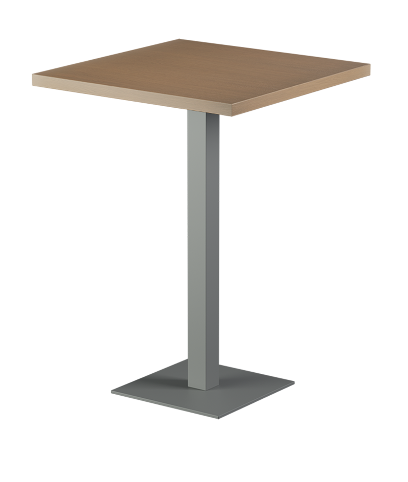 Tisch ALFA BAR Grau mit Furnierte-Platten