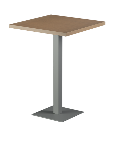 Tisch ALFA BAR Grau mit Furnierte-Platten