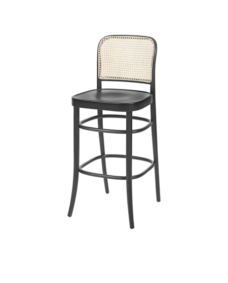 Bugholzstuhl LOOMI 811 BAR Rattan Schwarz