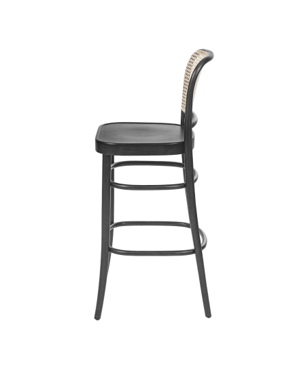 Bugholzstuhl LOOMI 811 BAR Rattan Schwarz