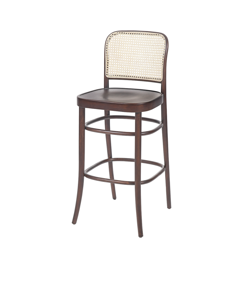 Bugholzstuhl LOOMI 811 BAR Rattan Walnuss
