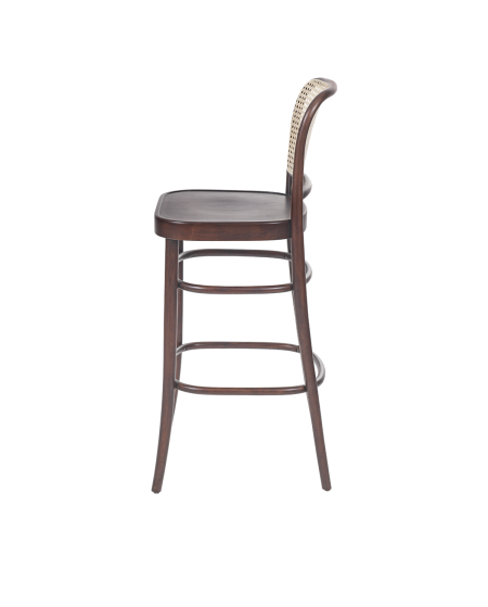 Bugholzstuhl LOOMI 811 BAR Rattan Walnuss