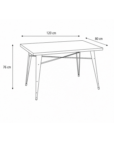 Tische PARIS DUO 120x80cm 28mm