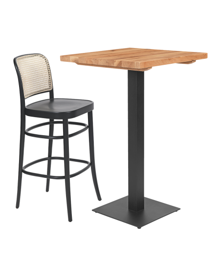 Bugholzstuhl LOOMI 811 BAR Rattan Schwarz