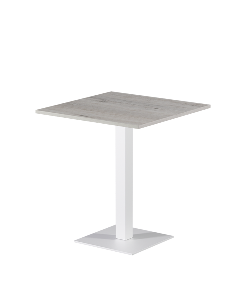 Tisch ALFA S Weiss mit Laminierte-Platten 28 mm
