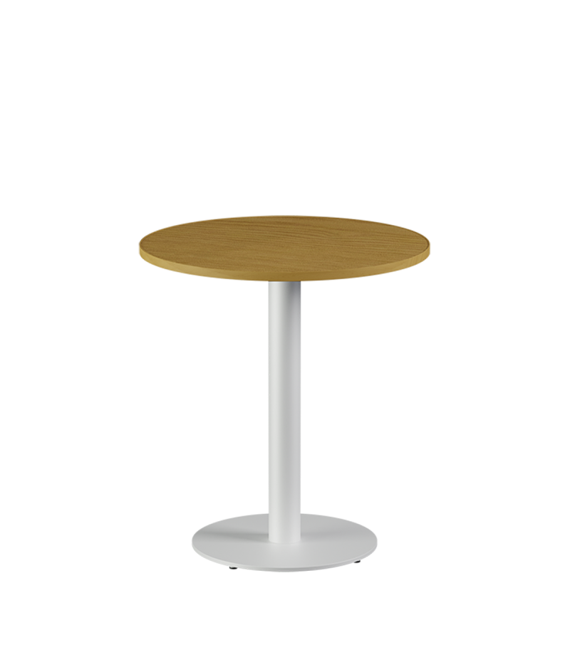 Tisch ALFA R Weiss mit Laminierte-Platten 28 mm