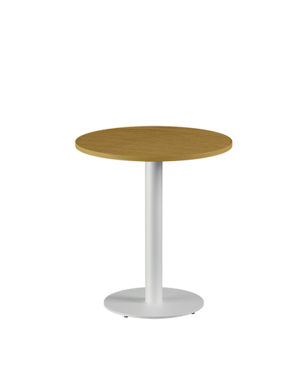 Tisch ALFA R Weiss mit Laminierte-Platten 28 mm