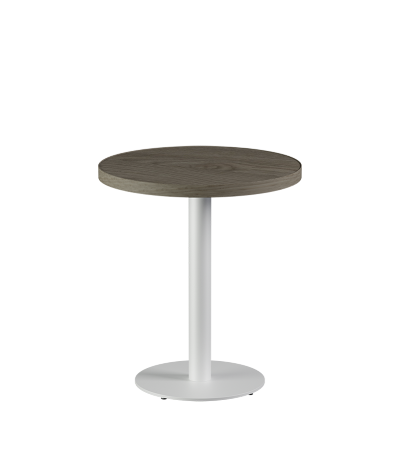 Tisch ALFA R Weiss mit Laminierte-Platten 28 mm